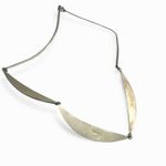 Vintage Bent Knudsen Denmark Sterling Silver Choker Necklace marked Inlaid Photo 4