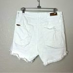 Joyfolie Women's White Distressed High Waisted Denim Shorts Size 30 Photo 7