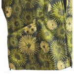 Christopher & Banks Floral Print Jacket Olive Green Gold Accents Full Zip Up Career Size S Photo 2