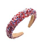 Red White and Blue Glitter Headband Red Photo 0