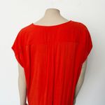 Old Navy [] Orange V-Neck Cap Sleeve Oversized Cocoon Mini Dress Size Large L Photo 3