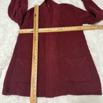 Anthropologie Knitted & Knotted Posie Chunky Burgundy Cardigan Sweater Size S Photo 11