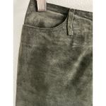 Hugo Buscati Hunter Green Leather Mini Skirt Size 2 Genuine Leather Photo 3