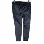 J.Crew  Jeans 9 Inch High-Rise Toothpick Luxe Black Velvet J4108 Women's Size 27 Photo 2