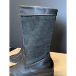 Vintage Markon Suela Leather Floral Embossed Riding Boots Black Cowboy Western Size 7.5 Photo 6