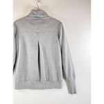 ALO Yoga Women Sweatshirt Gray Haze Turtle Neck Pullover Thumbhole Cozy Small Black Photo 7