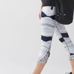 Lululemon  True Self CropBleacher Stripe White Black Photo 3