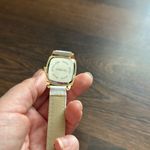 Vintage Haband Rhinestone Wristwatch Gold White Photo 5