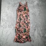 Athleta  Swim Dress‎ Aqualuxe Orange Green Botanical Ruched Beach Casual Medium Photo 1