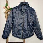 Nils Quilted Metallic Denim Ski‎ Jacket Blue Full Zip Size 12 Photo 0