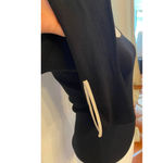 Venini Black long bell sleeve ribbed top XS Photo 1