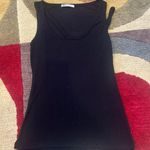 ZARA Black Ribbed Strappy Sheer See Through Black Tank Top Women’s Size Small Photo 0