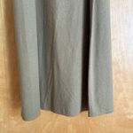 Jenni Kayne Riviera Slip Dress Womens Small Safari Green Raw Silk V-neck Maxi Photo 2