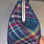 NESS..SCOTTISH BRAND TEAL WOOL PLAID TARTAN KISS LOCK HAND BAG Blue Photo 10