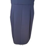 T Tahari Women’s Scuba Sheath Sleeveless Dress Size 14 Navy Crisscross Back Photo 7