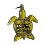 Souvenir Turtle Keychain St Thomas US Virgin Islands Acrylic Vintage Y2K u Orange Photo 2