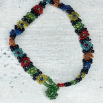 311. Handmade Floral Beaded Bracelets 90s Style Black Photo 0