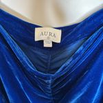Aura NEW Stunning Blue‎ Velvet Long Sleeve Mini Dress - large Photo 2