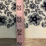 Lela Rose Floral Sequin Embellished Sleeveless Cotton Tank Top Navy Small Blue Photo 5