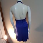 Guess  Jeans Sexy Low Cut Blue Halter Dress (Small) Photo 3