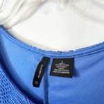 New Directions Large Tank Top Blue Crochet Fringe Western Mature Country 1793 Photo 7