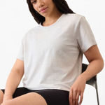 Athleta  L Essential Supima Cotton Tee Fog Grey Heather Large Photo 0