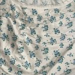 Colsie Blue Floral Pajama Set White Size L Photo 2