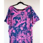 Lilly Pulitzer Women Dress Pink Lowe Mini Dolman Sleeve Floral Sheath Boho Large Photo 5