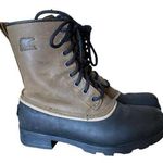 Sorel  Emelie 1964 Waterproof Lace Up Boots Brown Tan Black size 6 Photo 0