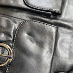 Kate Landry Black cowhide EUC Leather Hobo Shoulder Bag Silver Buckle Photo 11