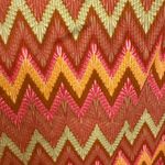 Justify 70s Retro Boho Orange Brown Chevron Slip Dress Bodycon Festival Style Size M Photo 3