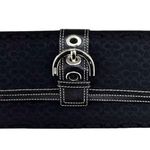 Coach Hampton Signature Black Buckle Wallet With Insert Tri-Fold 8” Photo 6
