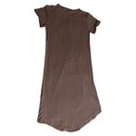 Brown Short Sleeve Tie Front T Photo 1