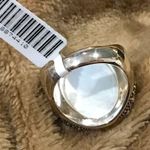 MICHAEL DAWKINS Starry Night Sterling Silver Mother of Pearl Doublet Ring Sz 10 Photo 5