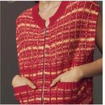 Maeve Anthropologie  Tweed Zipper Sweater Vest  XS $118 NWT Lt Orange Pink Photo 2