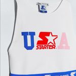 ZARA NWT STARTER 50 USA Crop Top Medium White Red Blue Photo 5