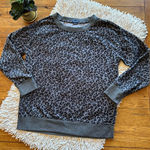 Splendid  Charcoal Leopard Print Sweatshirt Size Small Photo 0