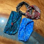 None NWOT Large Bohemian style Wide Head bands set of 4 red blue multicolor Photo 1