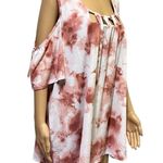 Naïf Keyhole Cold Shoulder Short Sleeve Tie Dye Soft Stretch Pink Top Womens 3X Photo 1
