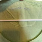 Calvin Klein Jeans  lime green Long sleeve Henley top with beads size large Photo 3