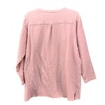 Joan Rivers  Womans Blouse Size L Pastel Pink Tunic Button Soft Cloud Lightweight Photo 1