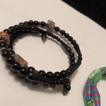 Lot Of 2 Stretchy / Spiral Costume Beaded Bracelets Clay / Paper Beads Photo 9