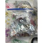 Assorted vintage Womens Jewelry Lot Necklaces Bracelets Earrings Charms Pins Brown Photo 8