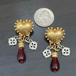 Arizona Jeans Vintage  Co. Gold-tone Heart Beaded Drop Earrings Photo 5