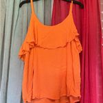 Apt. 9 Orange Ruffle Coldshoulder Top Photo 2