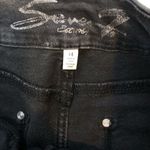 Seven 7 Faded Black Tummyless Jeans Lightly Distressed Highrise Skinny Size 14 Photo 2