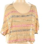American Eagle  Outfitters Women's High-Low Lace Overlay Top Size Large Photo 1