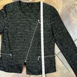 Tribal Gray Slant Zip Blazer Jacket Medium Photo 5