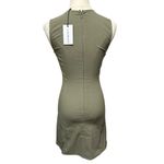 We Wore What  Size XXS Dark Grey Mesh Muscle Tank Mini Dress Back Zip Linen Blend Photo 2