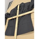 Ann Taylor  Women Jacket Gray 2 Pockets Lined Striped 6P Long Sleeve 2 Button Photo 8